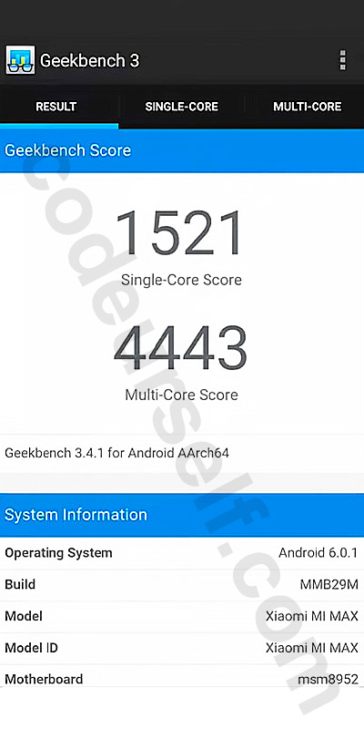 snapdragon 650 geekbench scores
