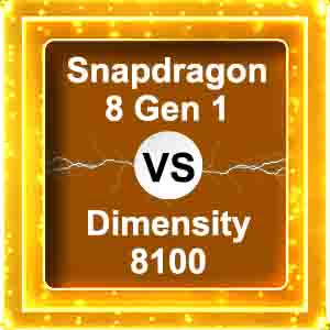 snapdragon 8 gen 1 vs dimensity 8100